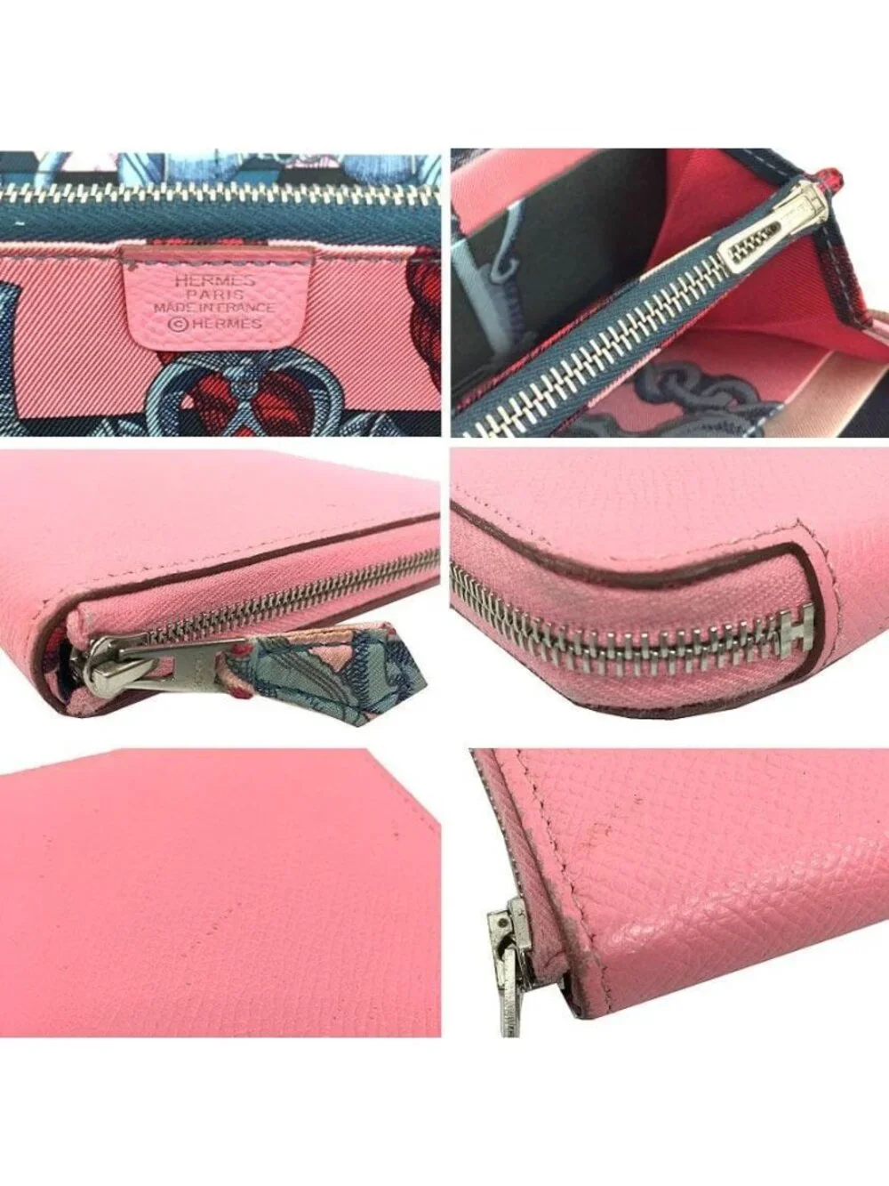 Hermes Azap Long Silkyne Wallet Pink